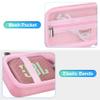 BOVKE Carrying Case Compatible with JBL Go 4 Portable Bluetooth Wireless Speaker, Extra Mesh Pocket for Charging Cables and Accessories, Pink view 4