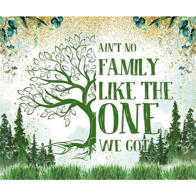 DORCEV 12x10ft Family Reunion Backdrop for Photography Family Tree Leaves Welcome to Our Family Members Photography Background We are Family Gathering Gold and Green Party Decorations Banner Supplies