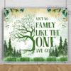 DORCEV 12x10ft Family Reunion Backdrop for Photography Family Tree Leaves Welcome to Our Family Members Photography Background We are Family Gathering Gold and Green Party Decorations Banner Supplies view 2