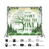 DORCEV 12x10ft Family Reunion Backdrop for Photography Family Tree Leaves Welcome to Our Family Members Photography Background We are Family Gathering Gold and Green Party Decorations Banner Supplies view 3