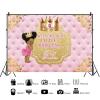 12x8ft Baby Shower Backdrop for Girl Pink Gold Crown Photography Background Little Princess Baby Shower Party Decoration Supplies Photo Booth Props Table Banner view 2