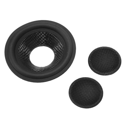 Vikye Speaker Cone Drum Paper, 0.8 Inch Inner Diameter, Paper Cone Drum Paper for Subwoofer Suitable for 3 Inch Speakers, with Rubber Edge