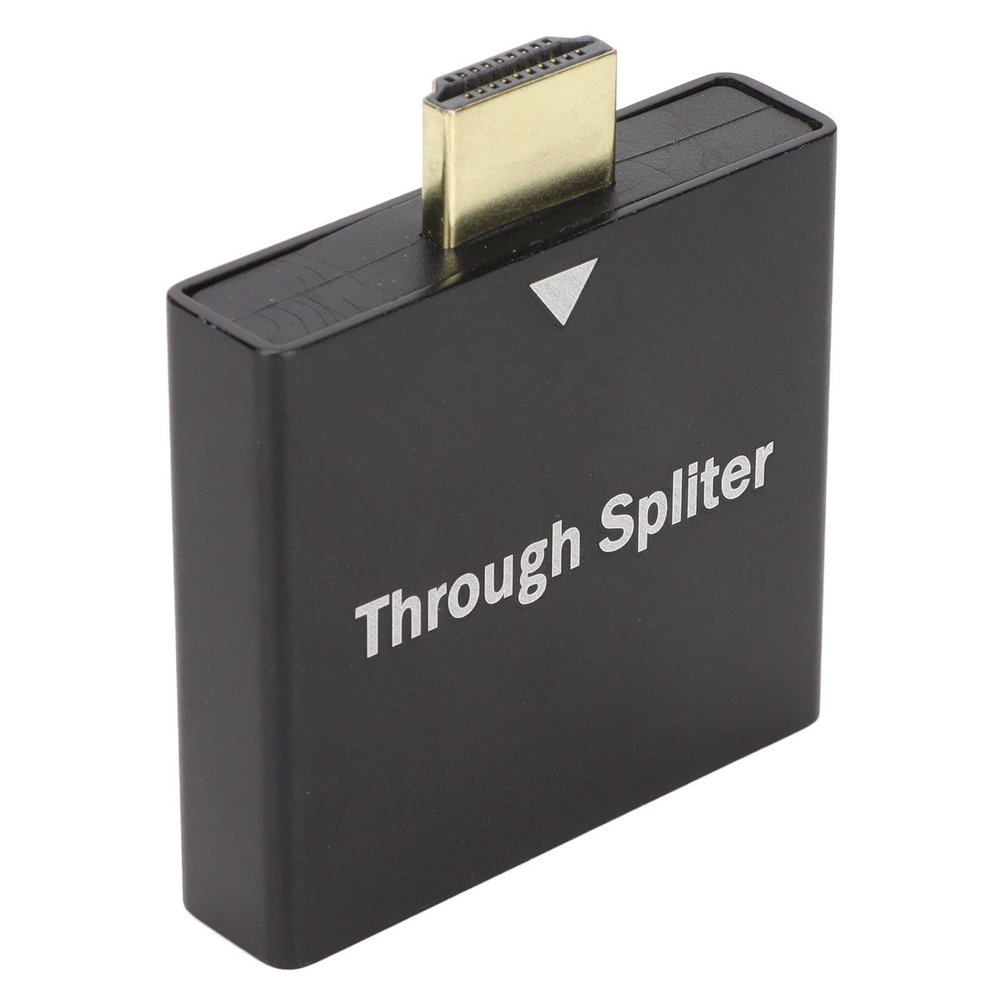 HD Multimedia Interface Splitter, 1 in 2 Output 1080P HD Audio and Video Sync Output on Display Device