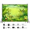 12x8ft Animation Jungle Backdrop Jungle Safari Green Photography Background Kids Jungle Themed Birthday Baby Shower Party Decoration Supplies Photo Booth Props view 2