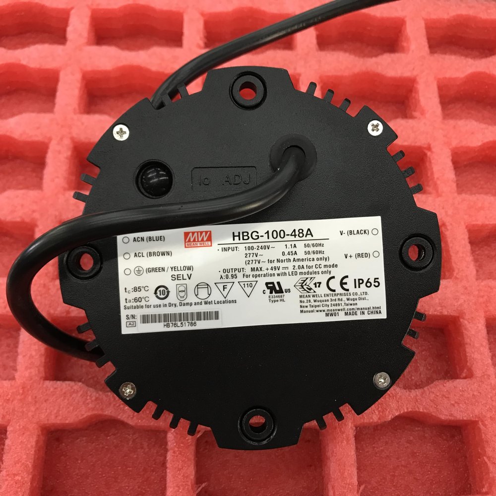 Mean Well HBG-100-48A 96W Constant Current Mode LED Driver HBG-100