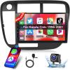 Podofo 2G+32G Car Stereo for Honda Civic 1996 1997 1998 1999 2000 2001 with Wireless Carplay & Android Auto, 9 Inch Touchscreen Car Radio with Bluetooth/GPS/WiFi/SWC/FM&RDS Radio+AHD Backup Camera+MIC