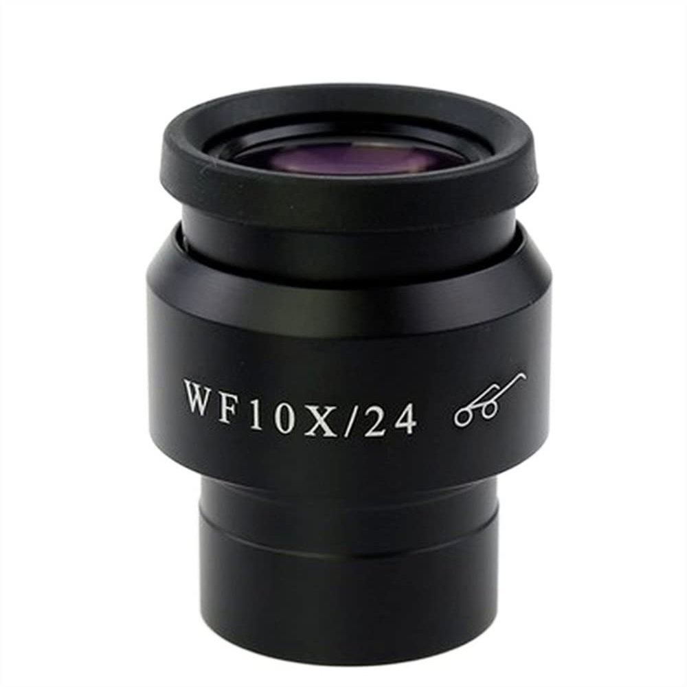 Joebo Microscope Kit 2PCS WF10X Diopter Adjustable Stereo Microscope Eyepieces High Eye Point Wide Angle Eyepiece Mounting Size 30MM Microscope Lens Adapters (Color : WF10X-24mm)