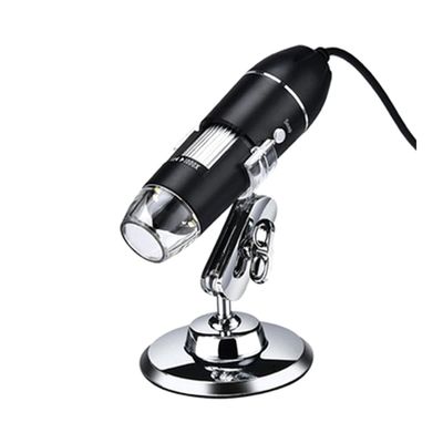 Joebo Microscope Kit 1600X Adjustable 3 in 1 Digital Microscope, with Bracket Microscope Lens Adapters, Black