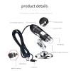 Joebo Microscope Kit 1600X Adjustable 3 in 1 Digital Microscope, with Bracket Microscope Lens Adapters, Black view 4