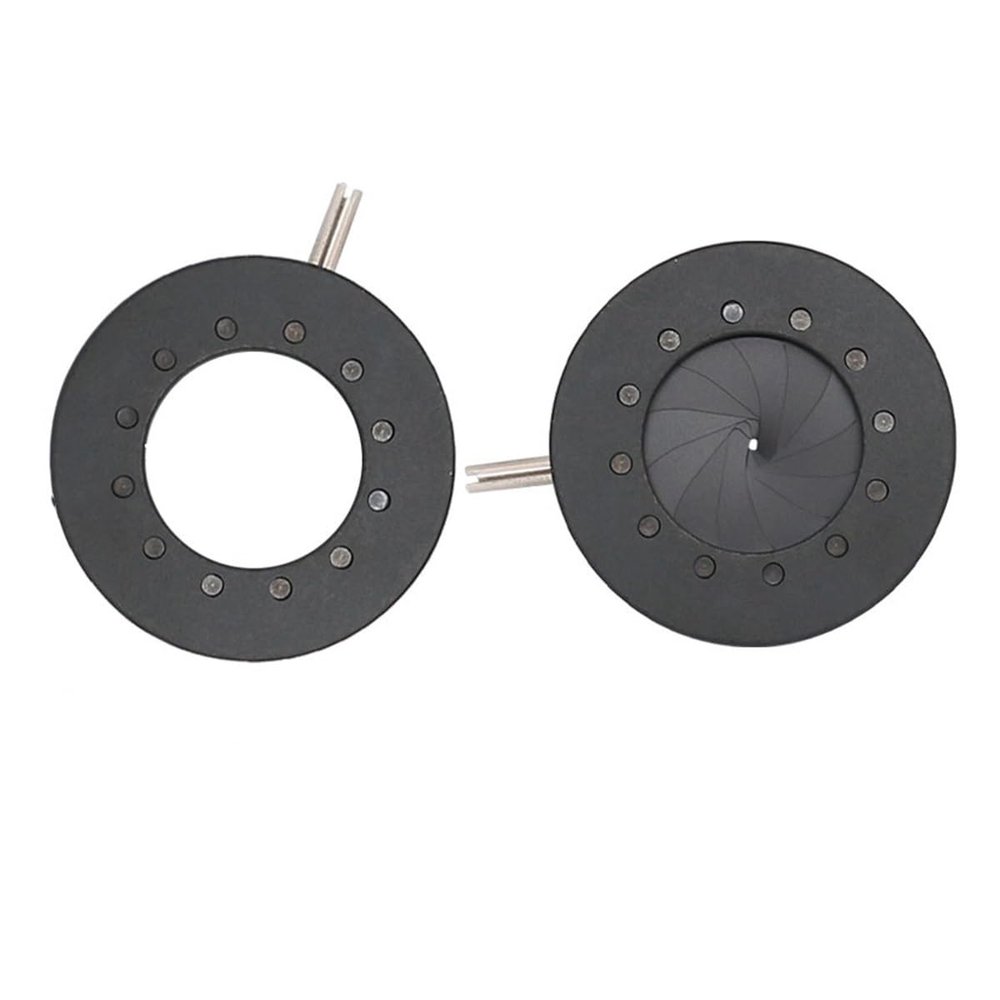 Joebo Microscope Kit Metal Zoom Diaphragm Aperture Condenser 0.5-6mm/10.6mm/16mm Inner Diameter for Microscope Digital Camera Lens Microscope Lens Adapters (Color : ID016 0.5-16mm)