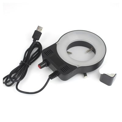 JOEBO Microscope Kit 0-100% 5V Adjustable Ring Illuminator Light, Stereo Zoom Microscope Microscope Lens Adapters (Color : with Adapter)
