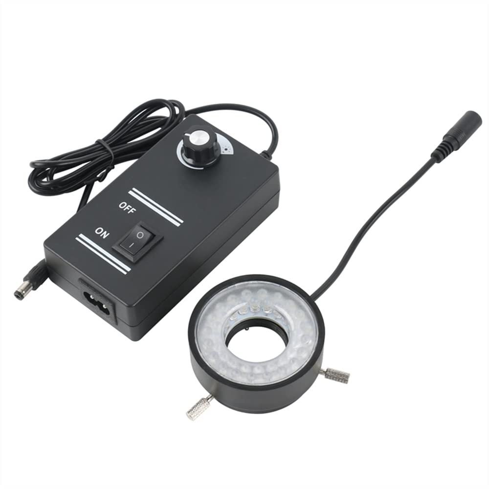 JOEBO Microscope Kit 40 LED Ring Light Adjustable 28mm Thread Mount Microscopio Lamp for Microscope Camera Illumination Microscope Lens Adapters