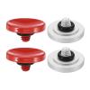 PATIKIL Camera Shutter Button, 2 Pack Soft Shutter Release Button Pure Copper Camera Button Concave Suitable for Nikon for Fujifilm for Leica DSLR/SLR Camera, Red Silver