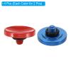 PATIKIL Camera Shutter Button, 2 Pack Soft Shutter Release Button Pure Copper Camera Button Concave Suitable for Nikon for Fujifilm for Leica DSLR/SLR Camera, Red Blue view 3