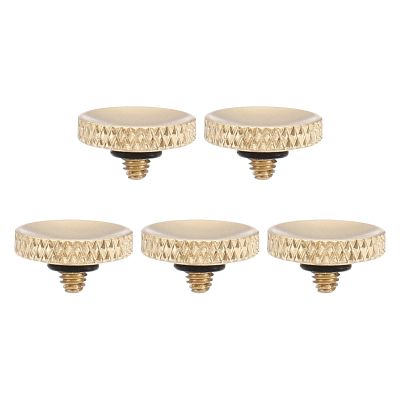 PATIKIL Camera Shutter Button, 5 Pack Soft Shutter Release Button Pure Copper Camera Button Knurled Suitable for Nikon for Fujifilm for Leica DSLR/SLR Camera, Matte Golden
