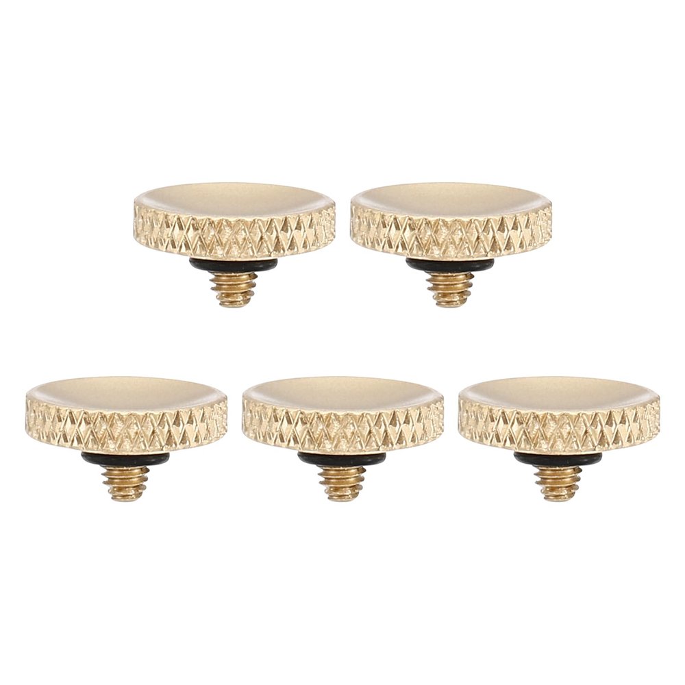 PATIKIL Camera Shutter Button, 5 Pack Soft Shutter Release Button Pure Copper Camera Button Knurled Suitable for Nikon for Fujifilm for Leica DSLR/SLR Camera, Matte Golden