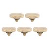 PATIKIL Camera Shutter Button, 5 Pack Soft Shutter Release Button Pure Copper Camera Button Knurled Suitable for Nikon for Fujifilm for Leica DSLR/SLR Camera, Matte Golden view 1