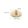 PATIKIL Camera Shutter Button, 5 Pack Soft Shutter Release Button Pure Copper Camera Button Knurled Suitable for Nikon for Fujifilm for Leica DSLR/SLR Camera, Matte Golden view 2