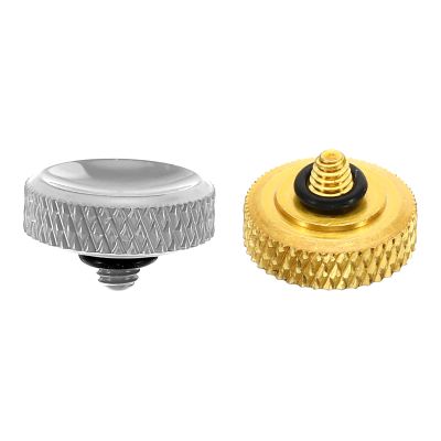 PATIKIL Camera Shutter Button, 2 Pack Soft Shutter Release Button Pure Copper Camera Button Carved Suitable for Nikon for Fujifilm for Leica DSLR/SLR Camera, Golden Silver