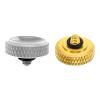 PATIKIL Camera Shutter Button, 2 Pack Soft Shutter Release Button Pure Copper Camera Button Carved Suitable for Nikon for Fujifilm for Leica DSLR/SLR Camera, Golden Silver view 1