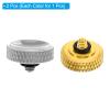 PATIKIL Camera Shutter Button, 2 Pack Soft Shutter Release Button Pure Copper Camera Button Carved Suitable for Nikon for Fujifilm for Leica DSLR/SLR Camera, Golden Silver view 3