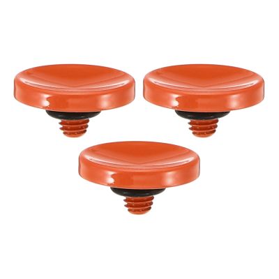 PATIKIL Camera Shutter Button, 3 Pack Soft Shutter Release Button Pure Copper Camera Button Concave Suitable for Nikon for Fujifilm for Leica DSLR/SLR Camera, Orange