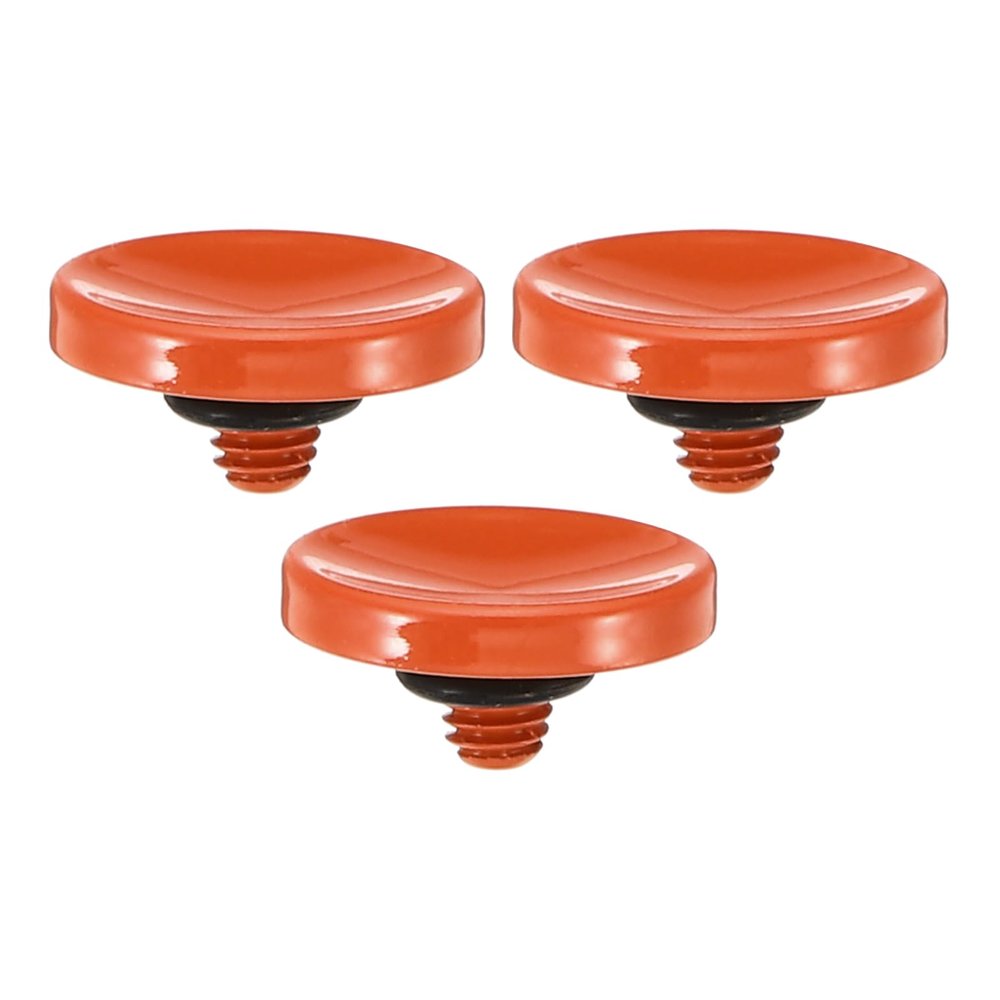 PATIKIL Camera Shutter Button, 3 Pack Soft Shutter Release Button Pure Copper Camera Button Concave Suitable for Nikon for Fujifilm for Leica DSLR/SLR Camera, Orange