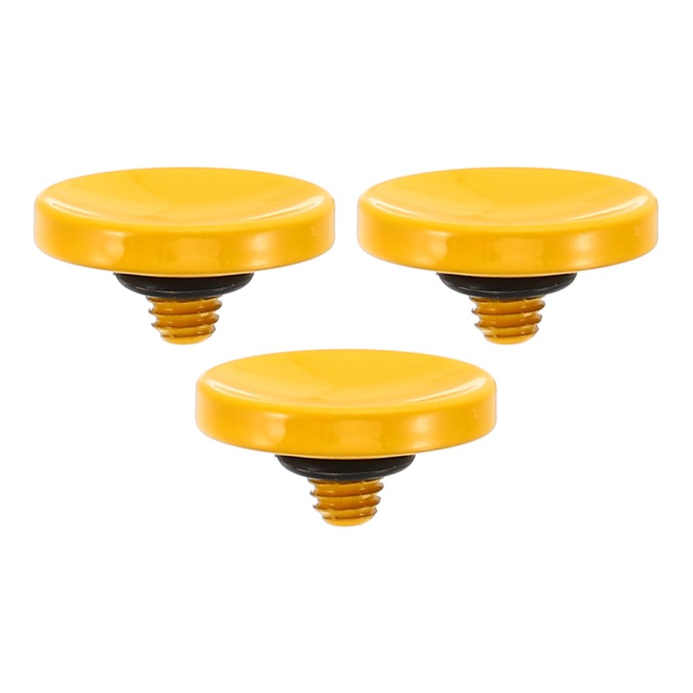PATIKIL Camera Shutter Button, 3 Pack Soft Shutter Release Button Pure Copper Camera Button Concave Suitable for Nikon for Fujifilm for Leica DSLR/SLR Camera, Yellow