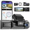 AZDOME M550 Pro 3 Channel Dash Cam with 20ft 4 Pin Extension Cable view 1