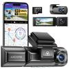 AZDOME M550 Pro 3 Channel Dash Cam with 20ft 4 Pin Extension Cable view 2