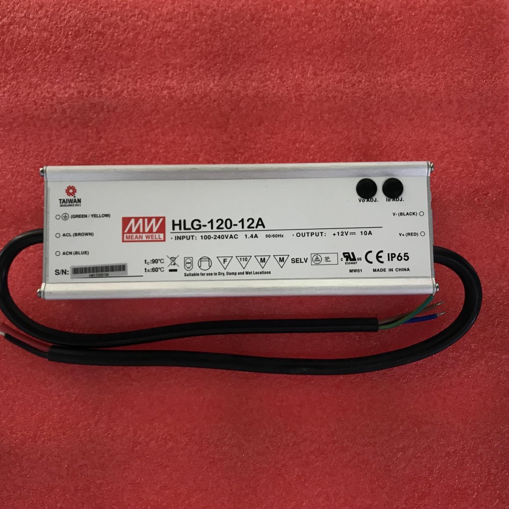 Mean Well HLG-120H-12A 120W Constant Voltage + Constant Current LED Driver HLG-120H 12V 10A