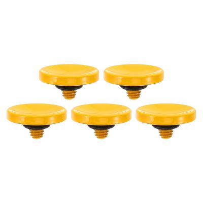 PATIKIL Camera Shutter Button, 5 Pack Soft Shutter Release Button Pure Copper Camera Button Concave Suitable for Nikon for Fujifilm for Leica DSLR/SLR Camera, Yellow
