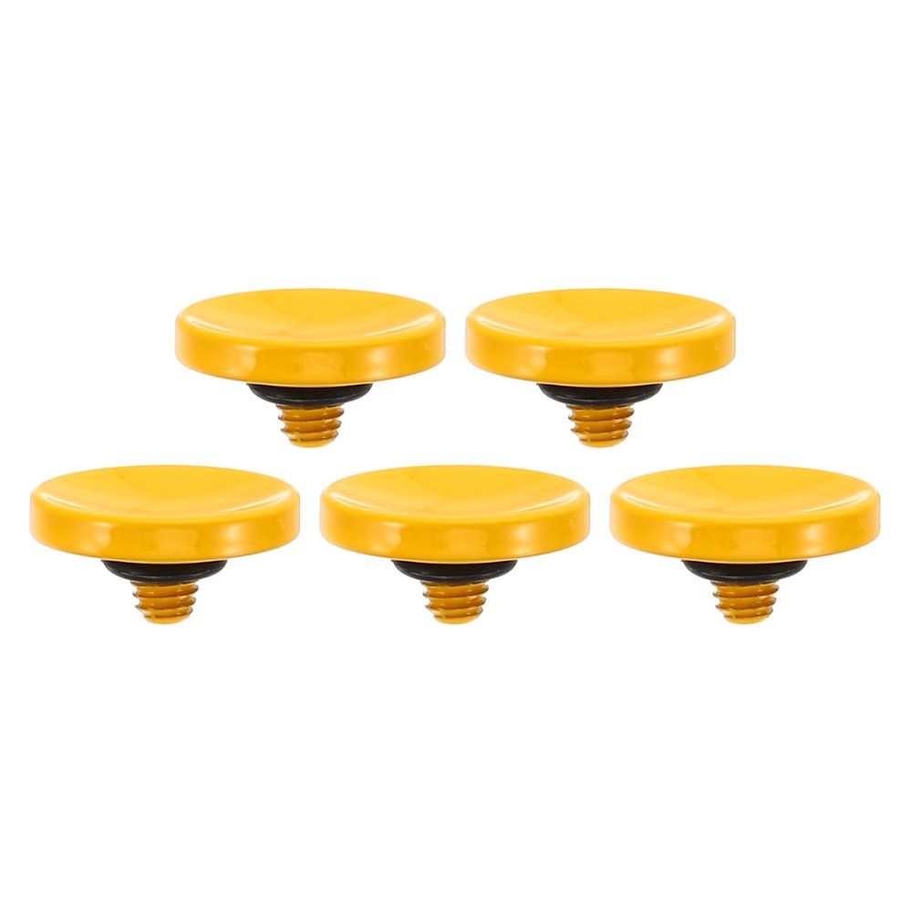 PATIKIL Camera Shutter Button, 5 Pack Soft Shutter Release Button Pure Copper Camera Button Concave Suitable for Nikon for Fujifilm for Leica DSLR/SLR Camera, Yellow