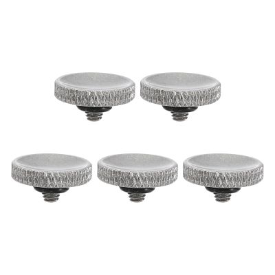 PATIKIL Camera Shutter Button, 5 Pack Soft Shutter Release Button Pure Copper Camera Button Knurled Suitable for Nikon for Fujifilm for Leica DSLR/SLR Camera, Gray