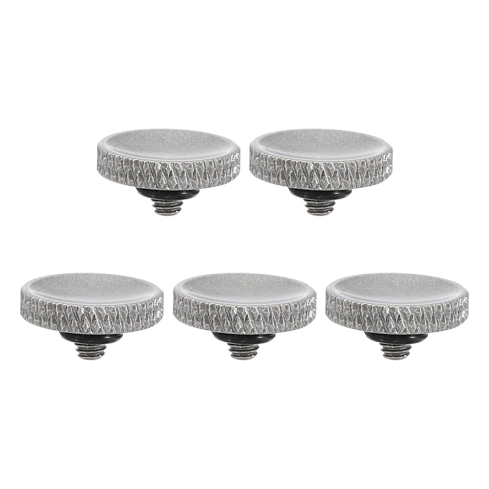 PATIKIL Camera Shutter Button, 5 Pack Soft Shutter Release Button Pure Copper Camera Button Knurled Suitable for Nikon for Fujifilm for Leica DSLR/SLR Camera, Gray