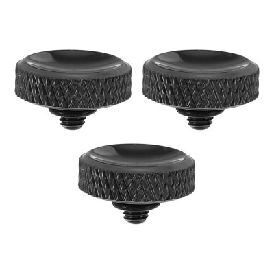 PATIKIL Camera Shutter Button, 3 Pack Soft Shutter Release Button Pure Copper Camera Button Carved Suitable for Nikon for Fujifilm for Leica DSLR/SLR Camera, Black
