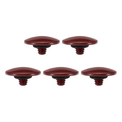 PATIKIL Camera Shutter Button, 5 Pack Soft Shutter Release Button Pure Copper Camera Button Convex Suitable for Nikon for Fujifilm for Leica DSLR/SLR Camera, Dark Red