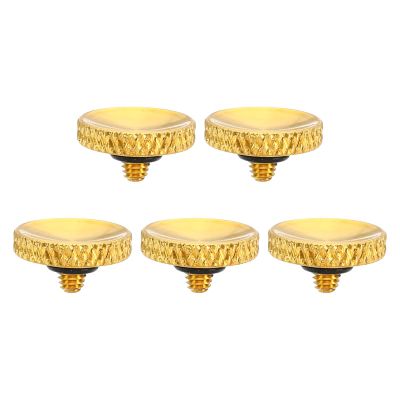 PATIKIL Camera Shutter Button, 5 Pack Soft Shutter Release Button Pure Copper Camera Button Knurled Suitable for Nikon for Fujifilm for Leica DSLR/SLR Camera, Golden