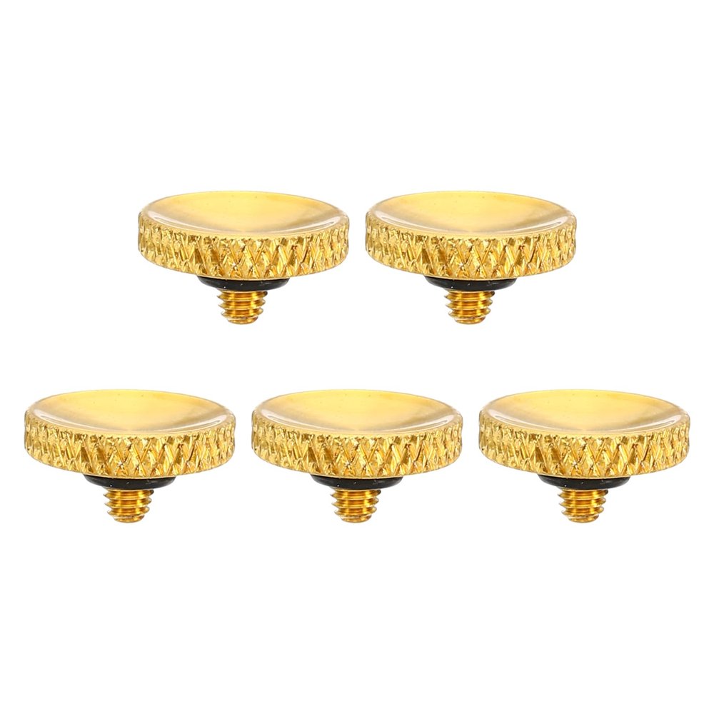 PATIKIL Camera Shutter Button, 5 Pack Soft Shutter Release Button Pure Copper Camera Button Knurled Suitable for Nikon for Fujifilm for Leica DSLR/SLR Camera, Golden