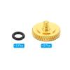 PATIKIL Camera Shutter Button, 5 Pack Soft Shutter Release Button Pure Copper Camera Button Knurled Suitable for Nikon for Fujifilm for Leica DSLR/SLR Camera, Golden view 3