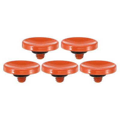 PATIKIL Camera Shutter Button, 5 Pack Soft Shutter Release Button Pure Copper Camera Button Concave Suitable for Nikon for Fujifilm for Leica DSLR/SLR Camera, Orange