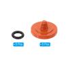 PATIKIL Camera Shutter Button, 5 Pack Soft Shutter Release Button Pure Copper Camera Button Concave Suitable for Nikon for Fujifilm for Leica DSLR/SLR Camera, Orange view 3