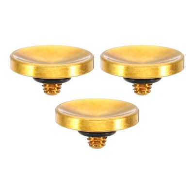 PATIKIL Camera Shutter Button, 3 Pack Soft Shutter Release Button Pure Copper Camera Button Concave Suitable for Nikon for Fujifilm for Leica DSLR/SLR Camera, Golden
