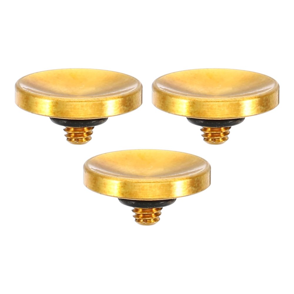 PATIKIL Camera Shutter Button, 3 Pack Soft Shutter Release Button Pure Copper Camera Button Concave Suitable for Nikon for Fujifilm for Leica DSLR/SLR Camera, Golden