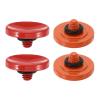 PATIKIL Camera Shutter Button, 2 Pack Soft Shutter Release Button Pure Copper Camera Button Concave Suitable for Nikon for Fujifilm for Leica DSLR/SLR Camera, Red Orange view 1