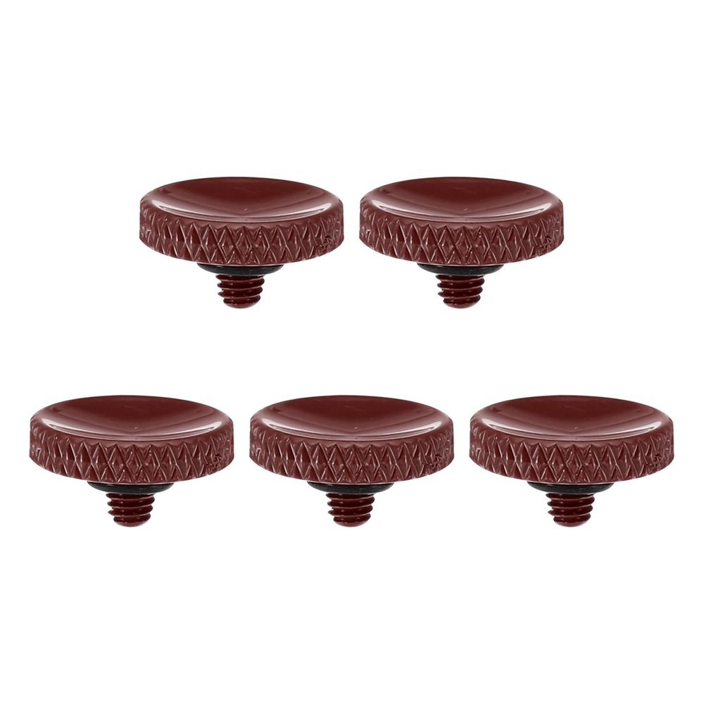 PATIKIL Camera Shutter Button, 5 Pack Soft Shutter Release Button Pure Copper Camera Button Knurled Suitable for Nikon for Fujifilm for Leica DSLR/SLR Camera, Dark Red