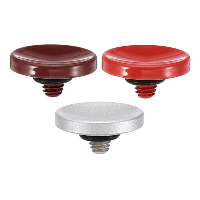 PATIKIL Camera Shutter Button, 3 Pack Soft Shutter Release Button Pure Copper Camera Button Concave Suitable for Nikon for Fujifilm for Leica DSLR/SLR Camera, Dark Red Silver Red