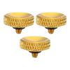 PATIKIL Camera Shutter Button, 3 Pack Soft Shutter Release Button Pure Copper Camera Button Carved Suitable for Nikon for Fujifilm for Leica DSLR/SLR Camera, Golden view 1