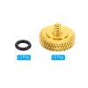PATIKIL Camera Shutter Button, 3 Pack Soft Shutter Release Button Pure Copper Camera Button Carved Suitable for Nikon for Fujifilm for Leica DSLR/SLR Camera, Golden view 3