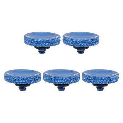 PATIKIL Camera Shutter Button, 5 Pack Soft Shutter Release Button Pure Copper Camera Button Knurled Suitable for Nikon for Fujifilm for Leica DSLR/SLR Camera, Blue